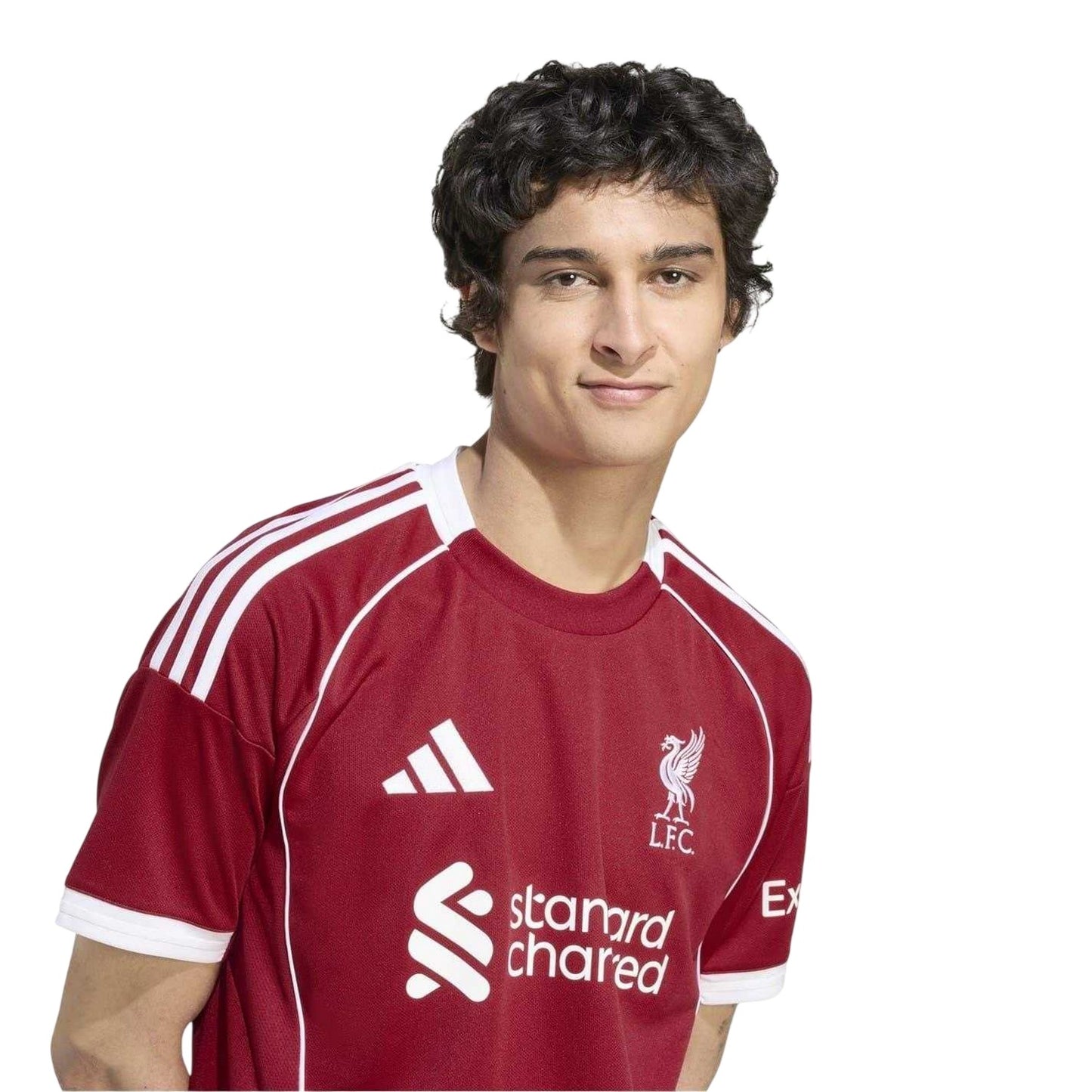 Red - Side - Adidas Unisex Adult 2025-2026 Liverpool FC Football Jersey