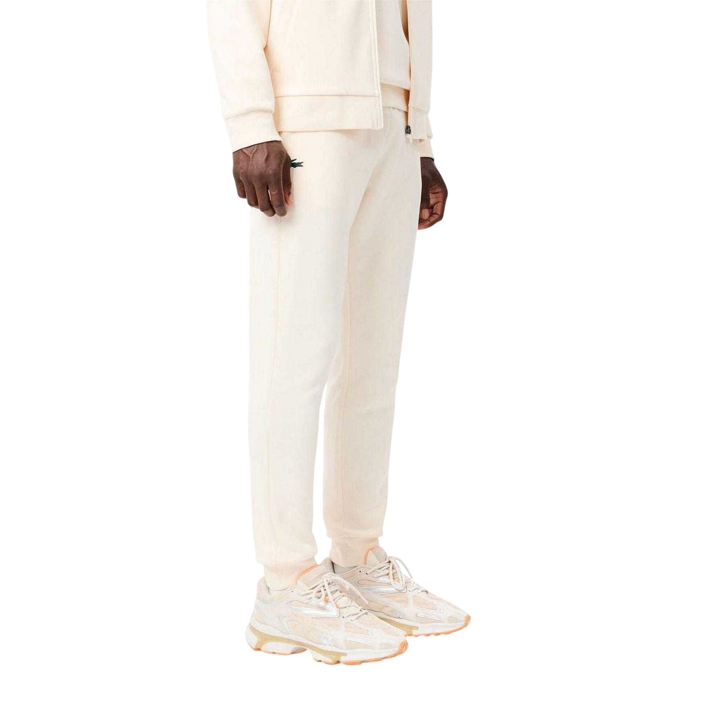 White - Side - Lacoste Mens Cotton Blend Sweatpants