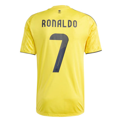 Yellow-Blue - Back - Adidas Unisex Adult Ronaldo Al-Nassr Football Jersey