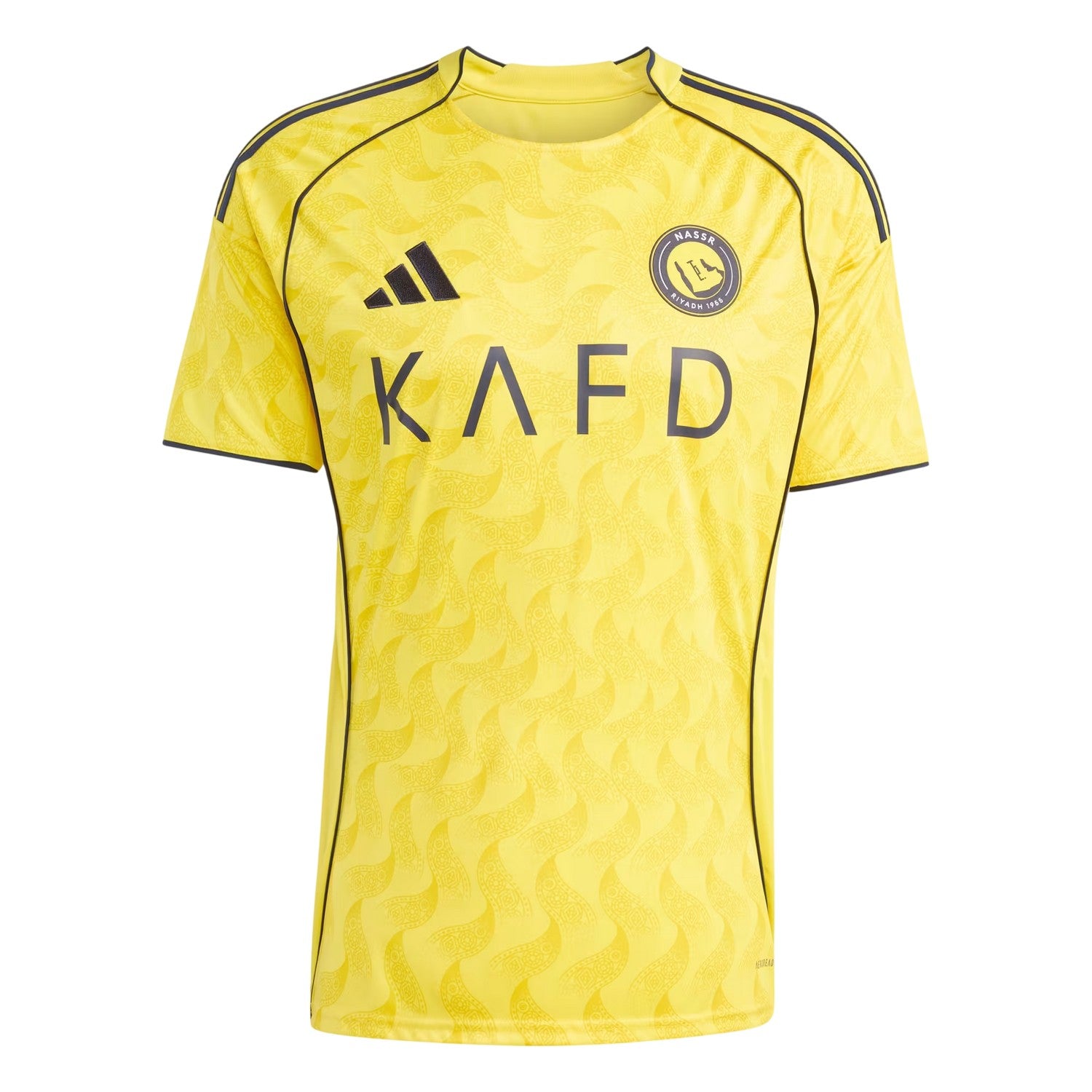 Yellow-Blue - Front - Adidas Unisex Adult Ronaldo Al-Nassr Football Jersey