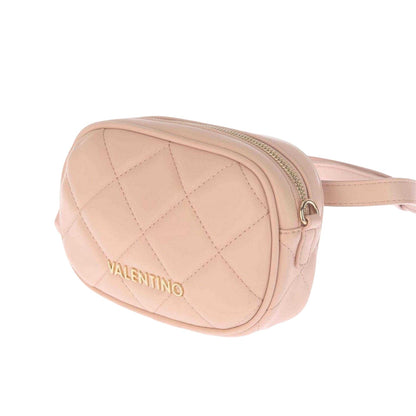 Cream - Side - Valentino Ocarina Logo Quilted Crossbody Bag
