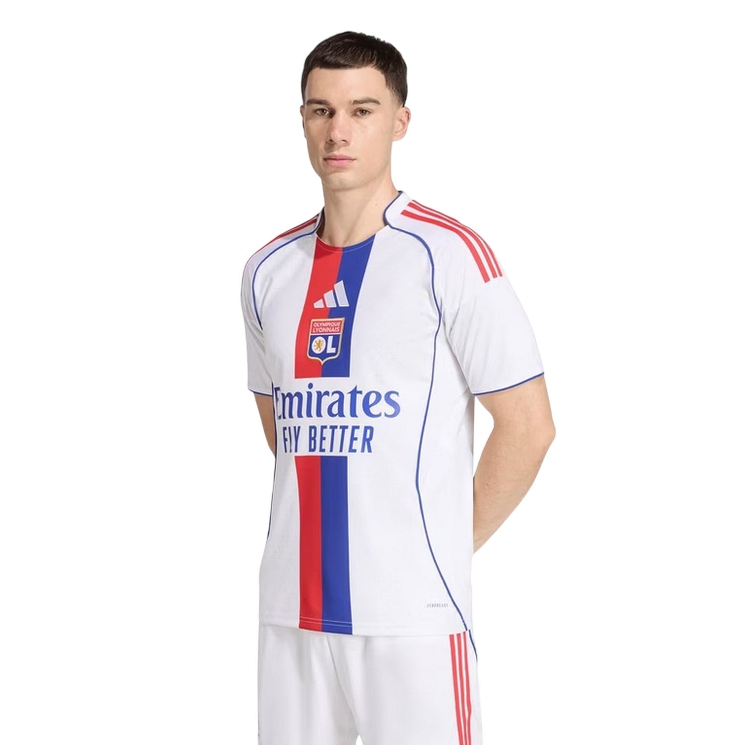 White - Lifestyle - Adidas Unisex Adult 2025-2026 Olympique Lyonnais Home Shirt
