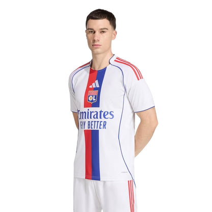 White - Lifestyle - Adidas Unisex Adult 2025-2026 Olympique Lyonnais Home Shirt