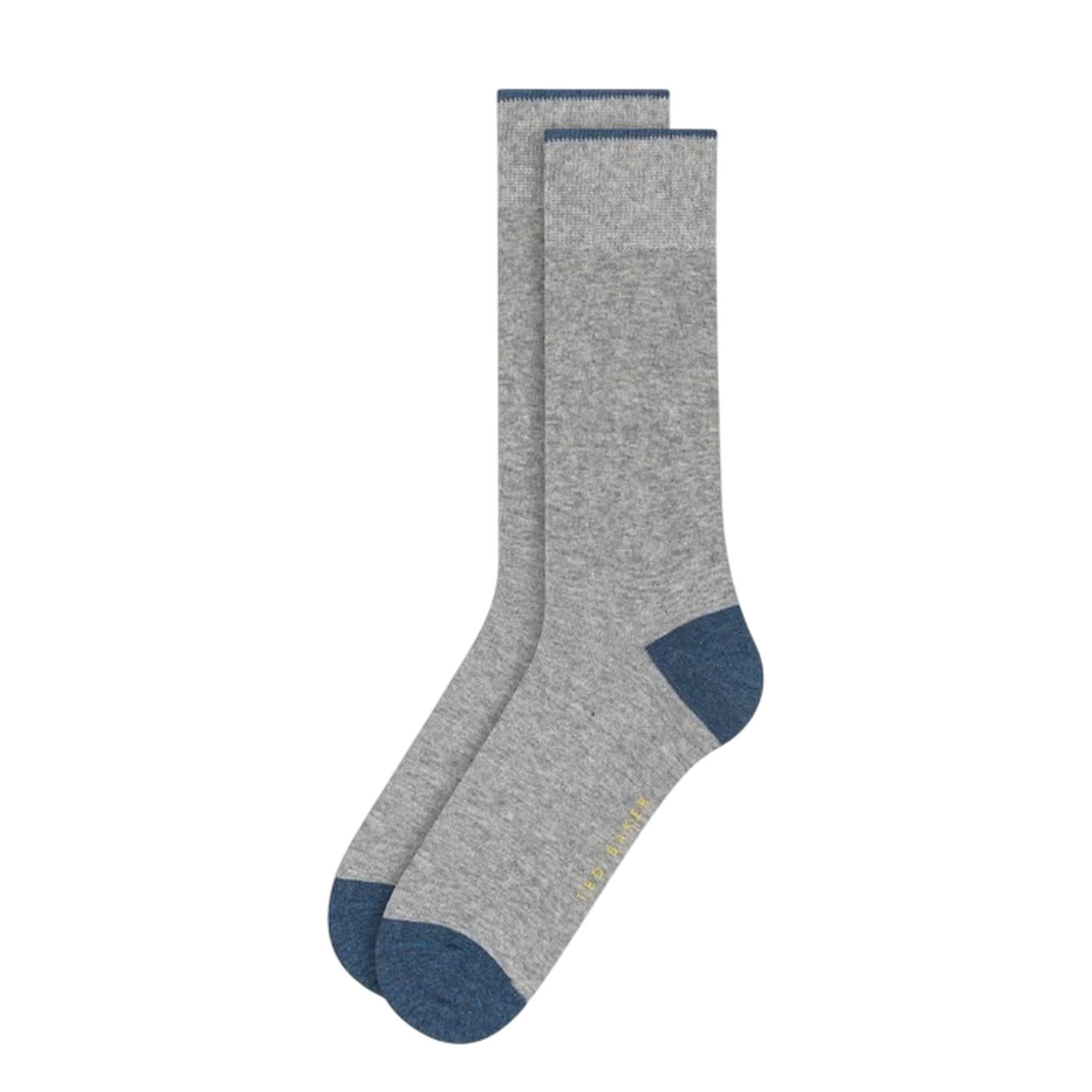 Navy-Blue-Grey - Side - Ted Baker Mens Stripe Crew Socks (Pack of 3)