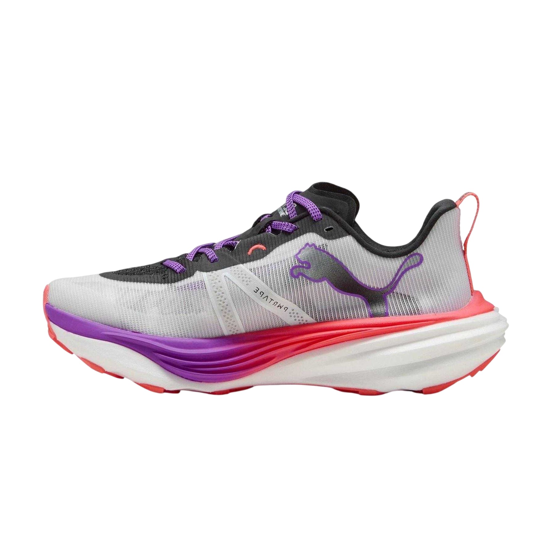 White-Glowing Red - Back - Puma Womens-Ladies Deviate Nitro Elite Running Shoes