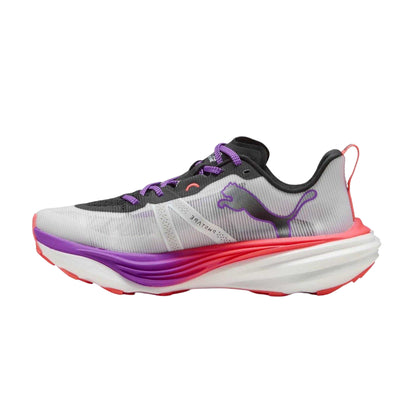 White-Glowing Red - Back - Puma Womens-Ladies Deviate Nitro Elite Running Shoes