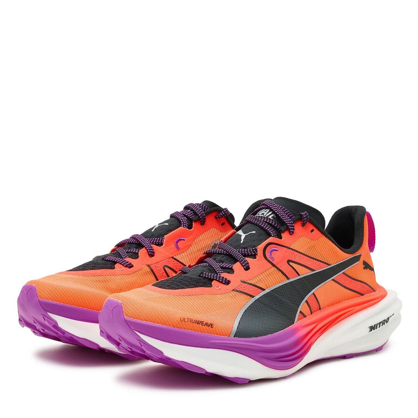 Glowing Red - Front - Puma Womens-Ladies Deviate Nitro Elite Running Shoes