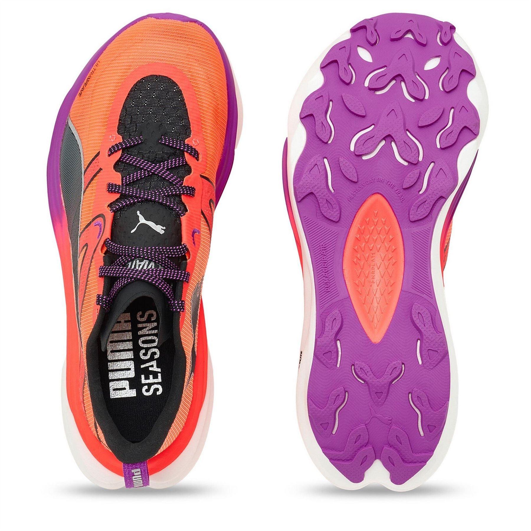 Glowing Red - Side - Puma Womens-Ladies Deviate Nitro Elite Running Shoes