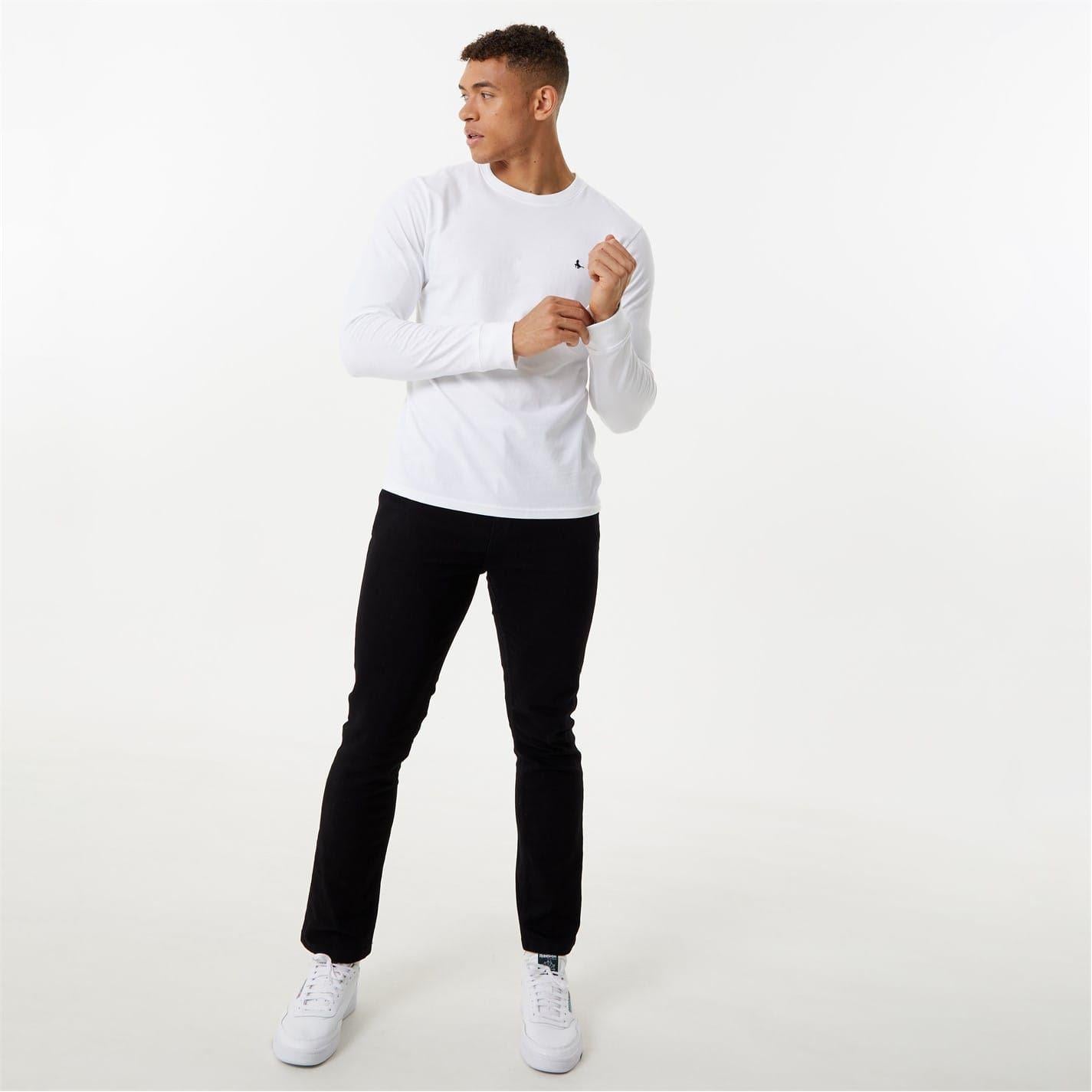 Black - Lifestyle - Jack Wills Mens Denim Faded Slim Jeans