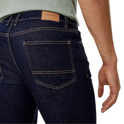 Indigo - Side - Jack Wills Mens Denim Faded Slim Jeans