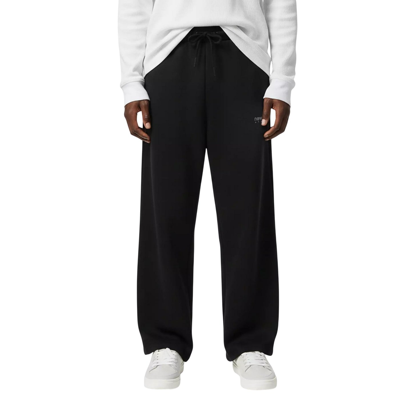Black - Side - New Balance Womens-Ladies Fleece Relaxed Fit Sweatpants