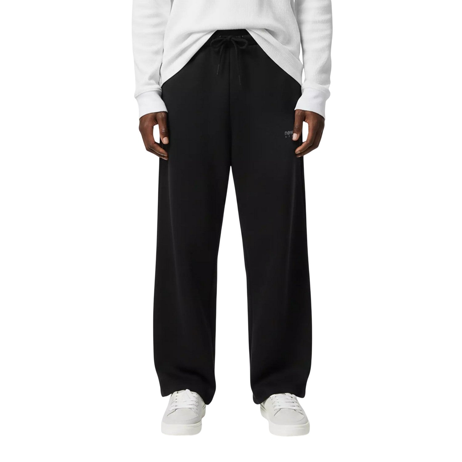 Black - Side - New Balance Womens-Ladies Fleece Relaxed Fit Sweatpants