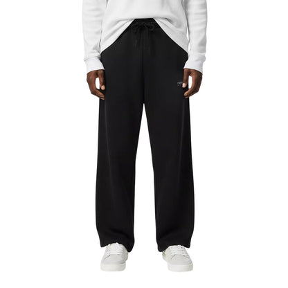Black - Side - New Balance Womens-Ladies Fleece Relaxed Fit Sweatpants