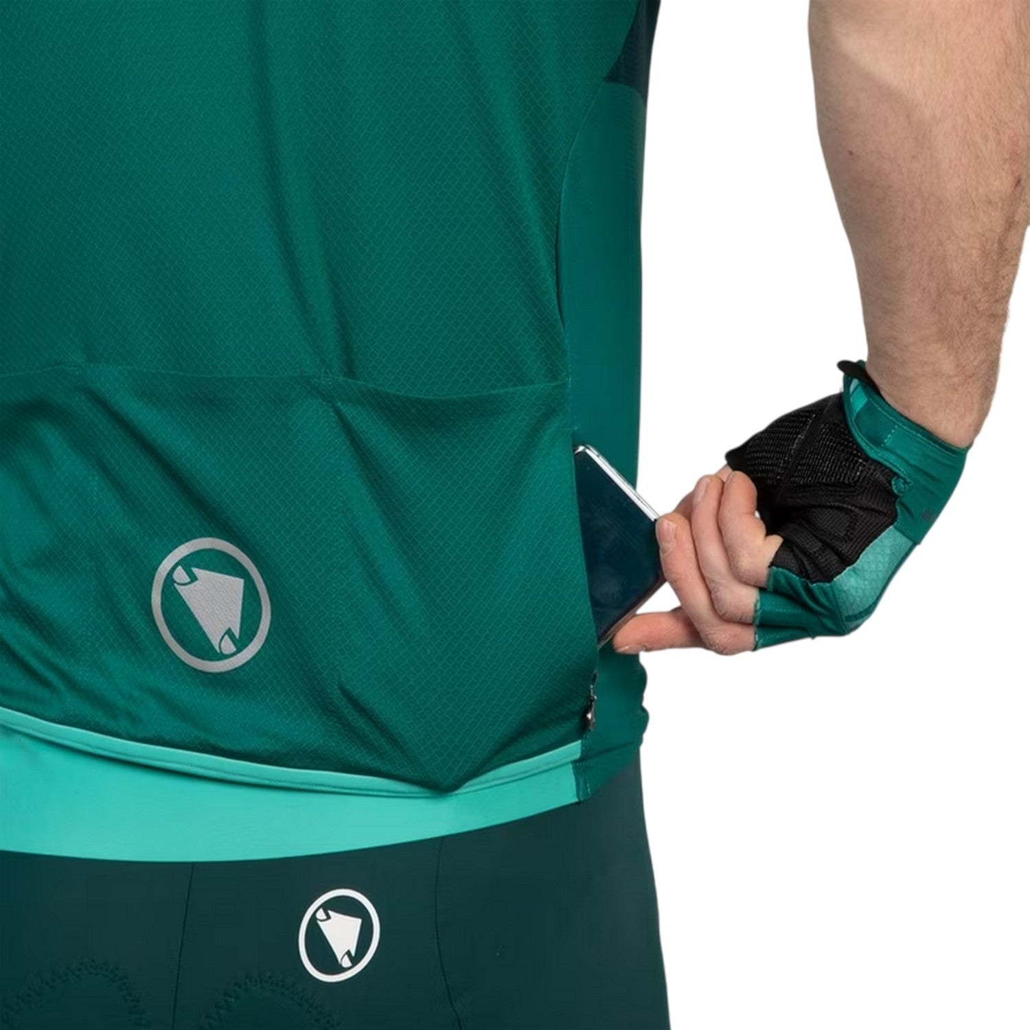 Emerald Green - Pack Shot - Endura Mens Short-Sleeved Cycling Jersey