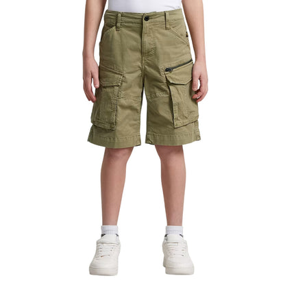 Green - Side - G-Star Childrens-Kids Rovic Cargo Shorts