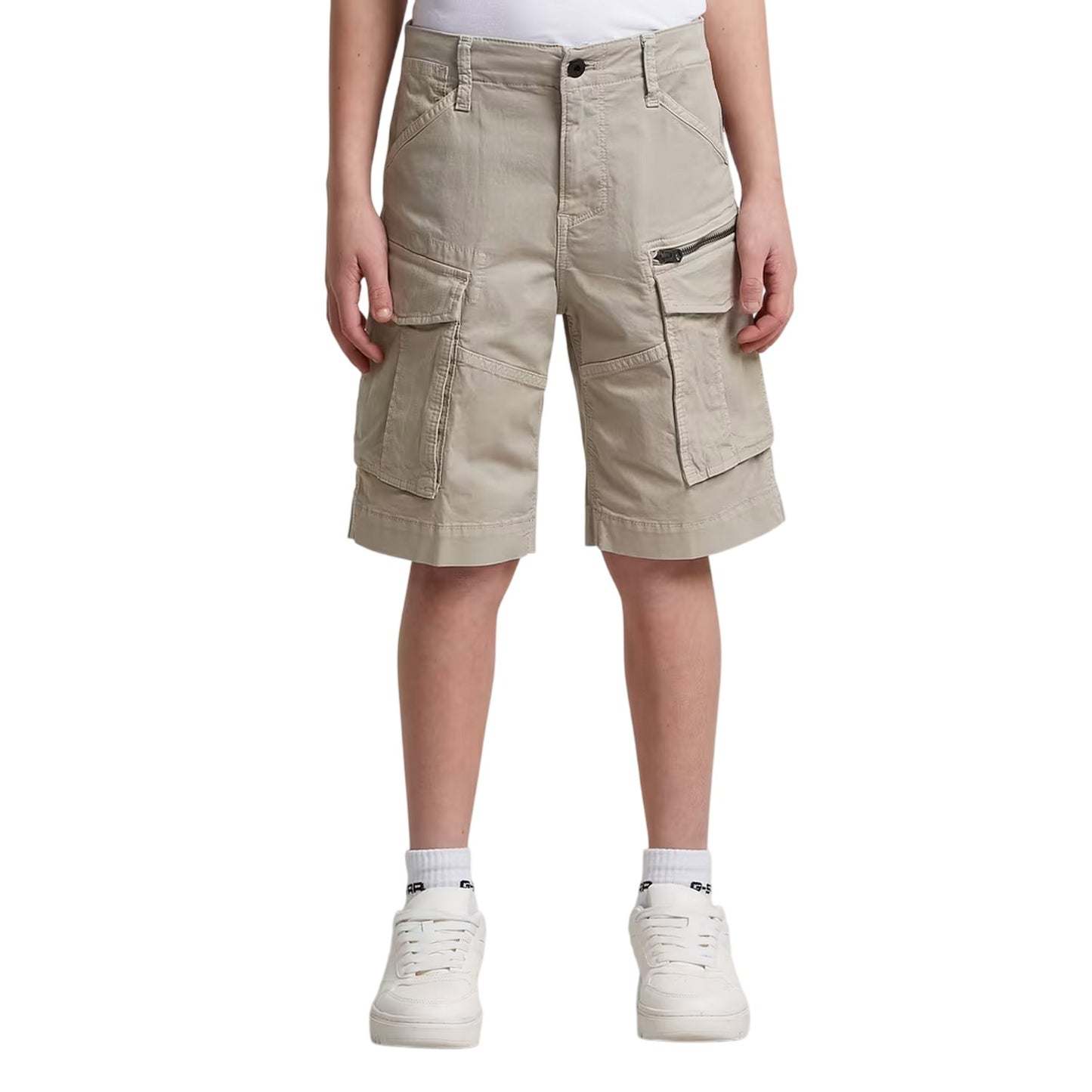 Alloy Grey - Side - G-Star Childrens-Kids Rovic Cargo Shorts
