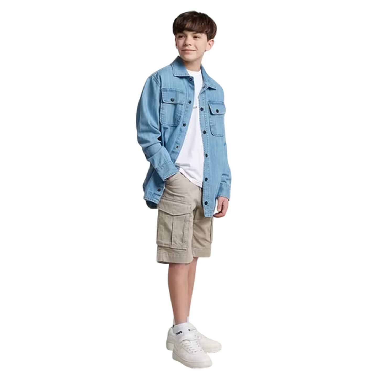 Alloy Grey - Lifestyle - G-Star Childrens-Kids Rovic Cargo Shorts