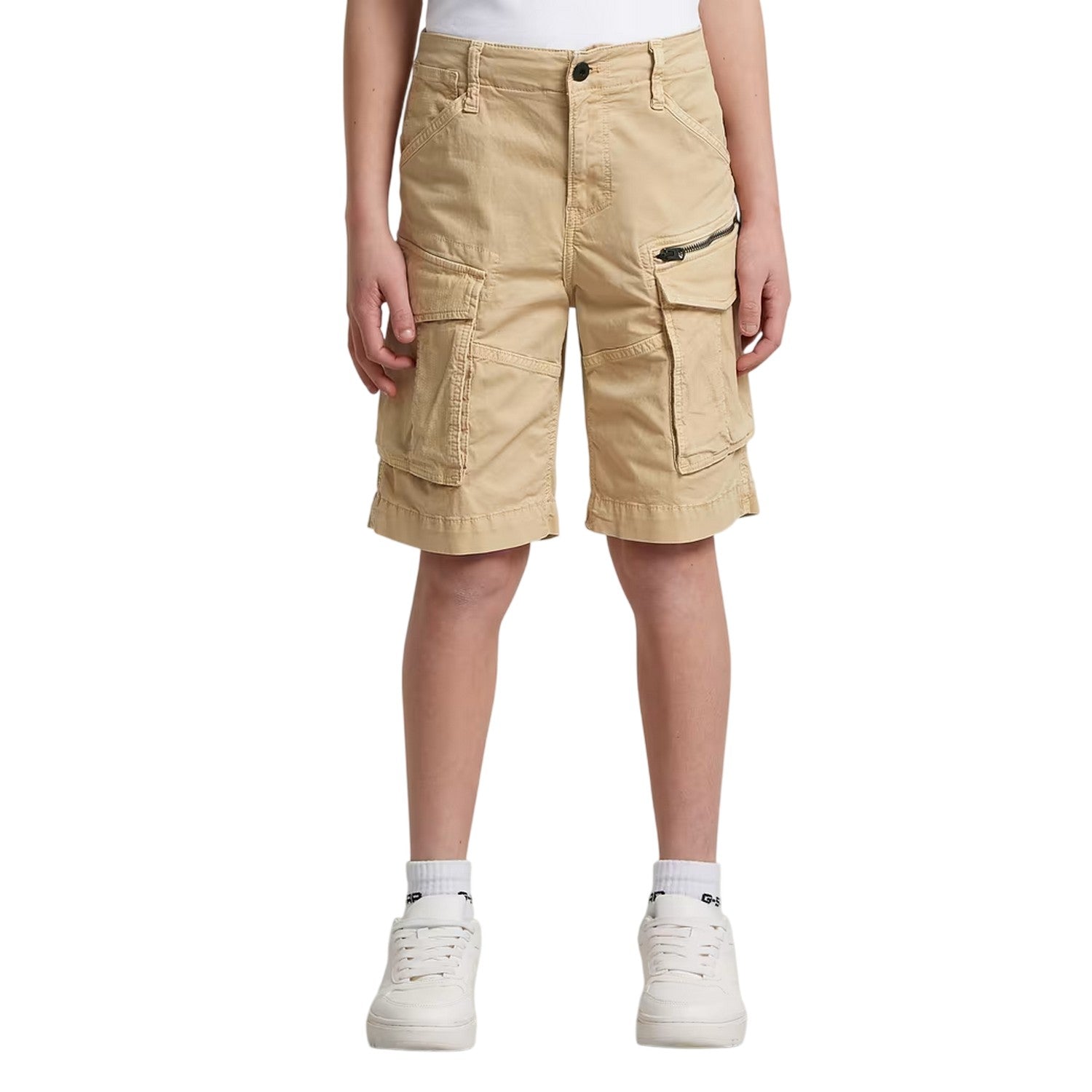 Dark Brick - Side - G-Star Childrens-Kids Rovic Cargo Shorts