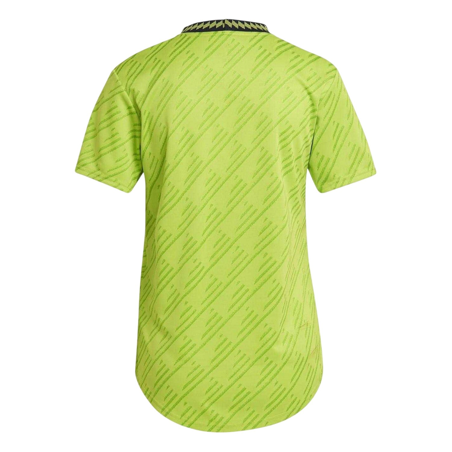 Lime - Back - Adidas Womens-Ladies Manchester United FC Crew Neck Goalkeeper Jersey