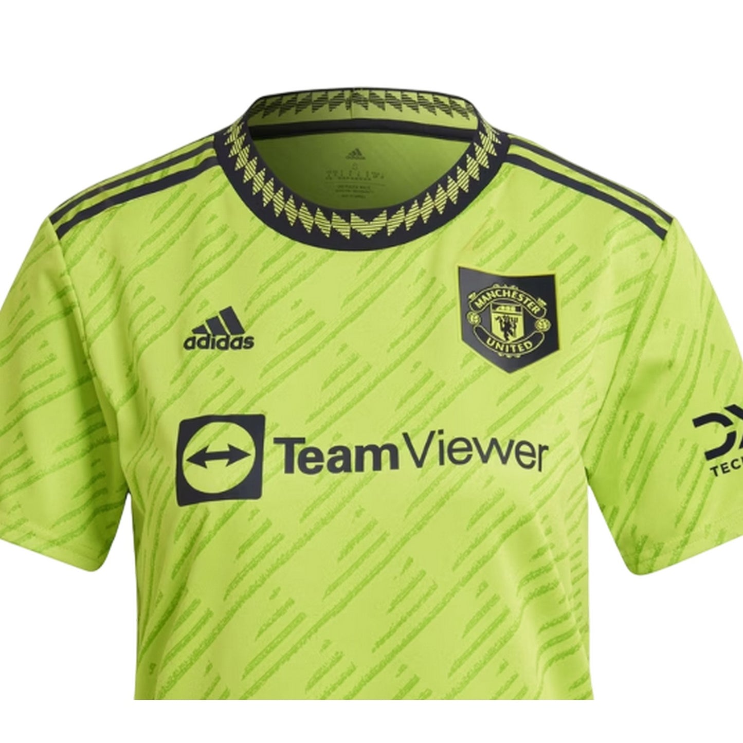 Lime - Side - Adidas Womens-Ladies Manchester United FC Crew Neck Goalkeeper Jersey