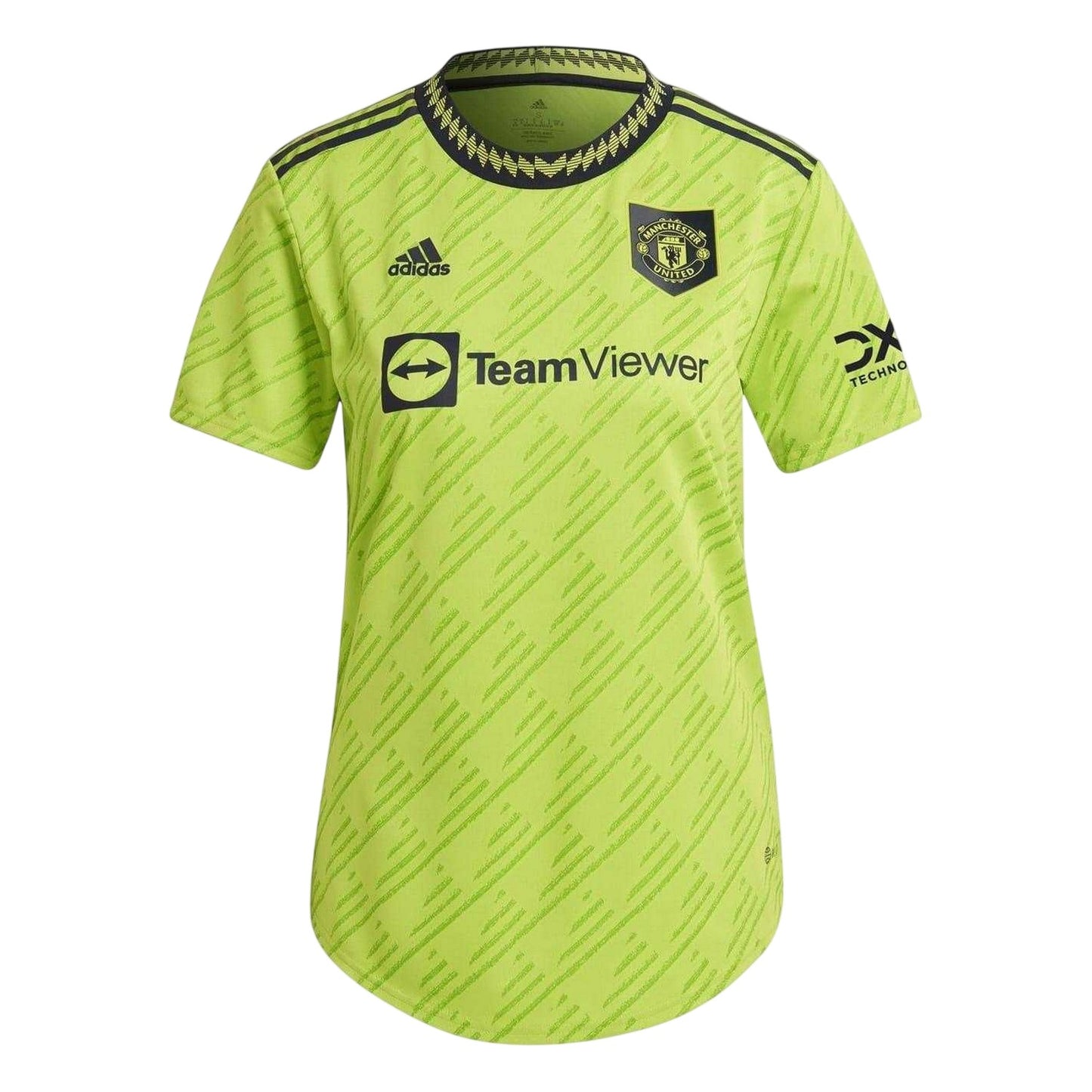 Lime - Front - Adidas Womens-Ladies Manchester United FC Crew Neck Goalkeeper Jersey