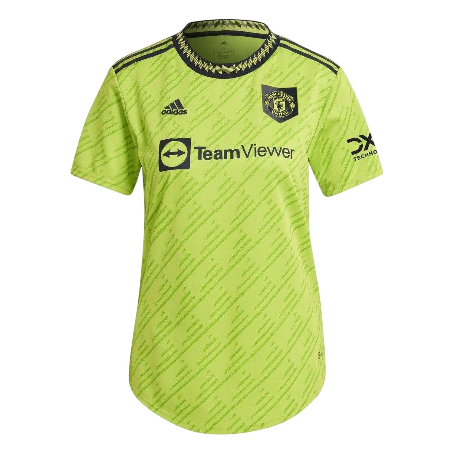 Lime - Front - Adidas Womens-Ladies Manchester United FC Crew Neck Goalkeeper Jersey