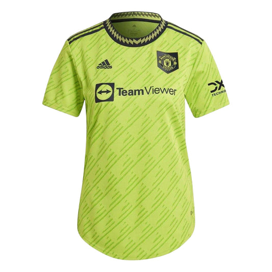 Lime - Front - Adidas Womens-Ladies Manchester United FC Crew Neck Goalkeeper Jersey