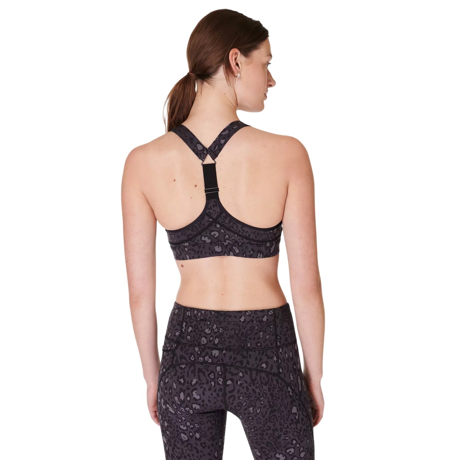 Luxe - Back - Sweaty Betty Womens-Ladies Leopard Print Snug Fit Sports Bra