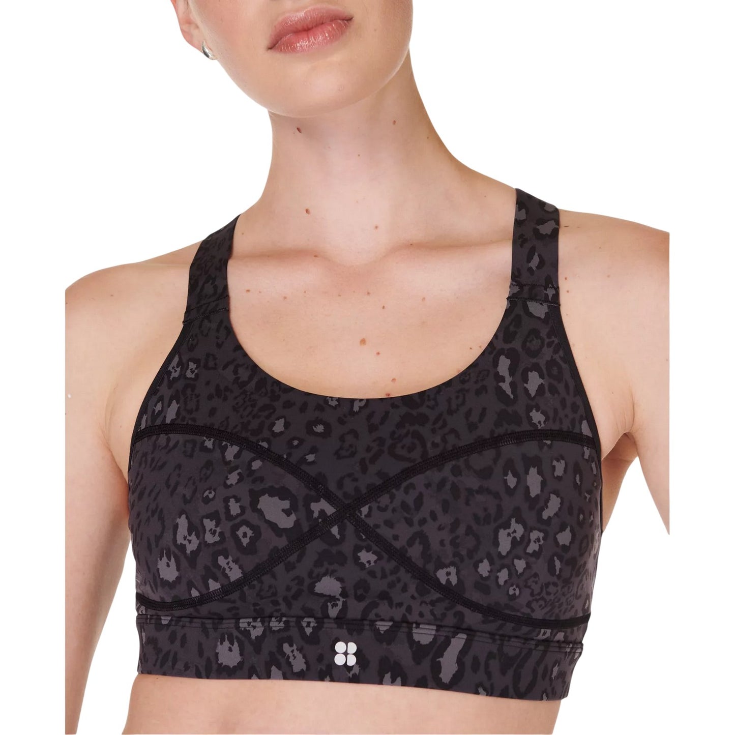 Luxe - Side - Sweaty Betty Womens-Ladies Leopard Print Snug Fit Sports Bra