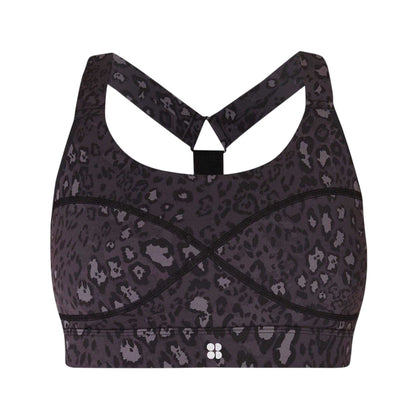 Luxe - Front - Sweaty Betty Womens-Ladies Leopard Print Snug Fit Sports Bra