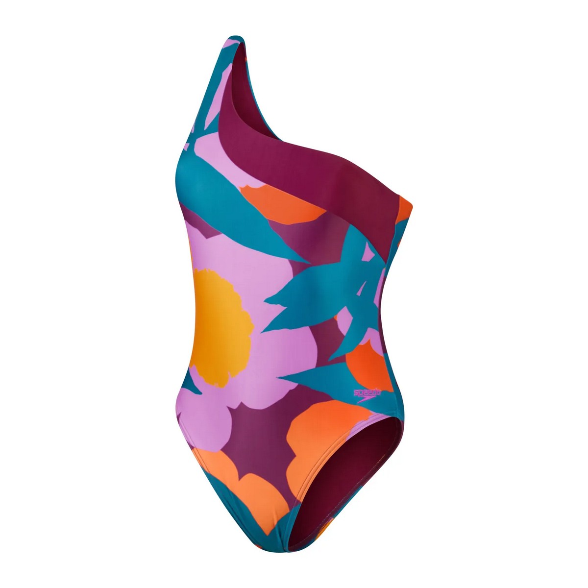 Multicoloured - Front - Speedo Womens-Ladies Asymmetric One Piece Swimsuit