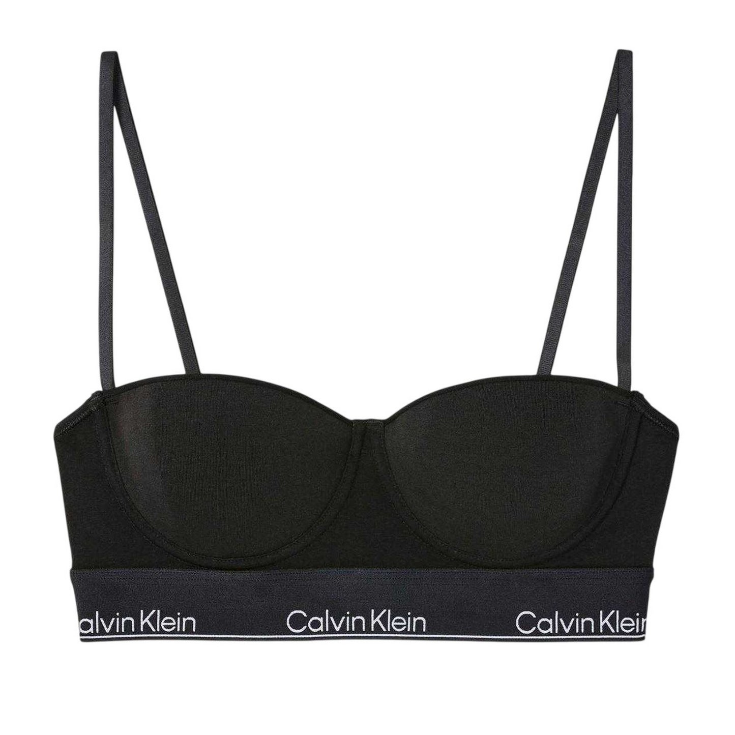 Black - Front - Calvin Klein Womens-Ladies Icon Lined Balconette Bra