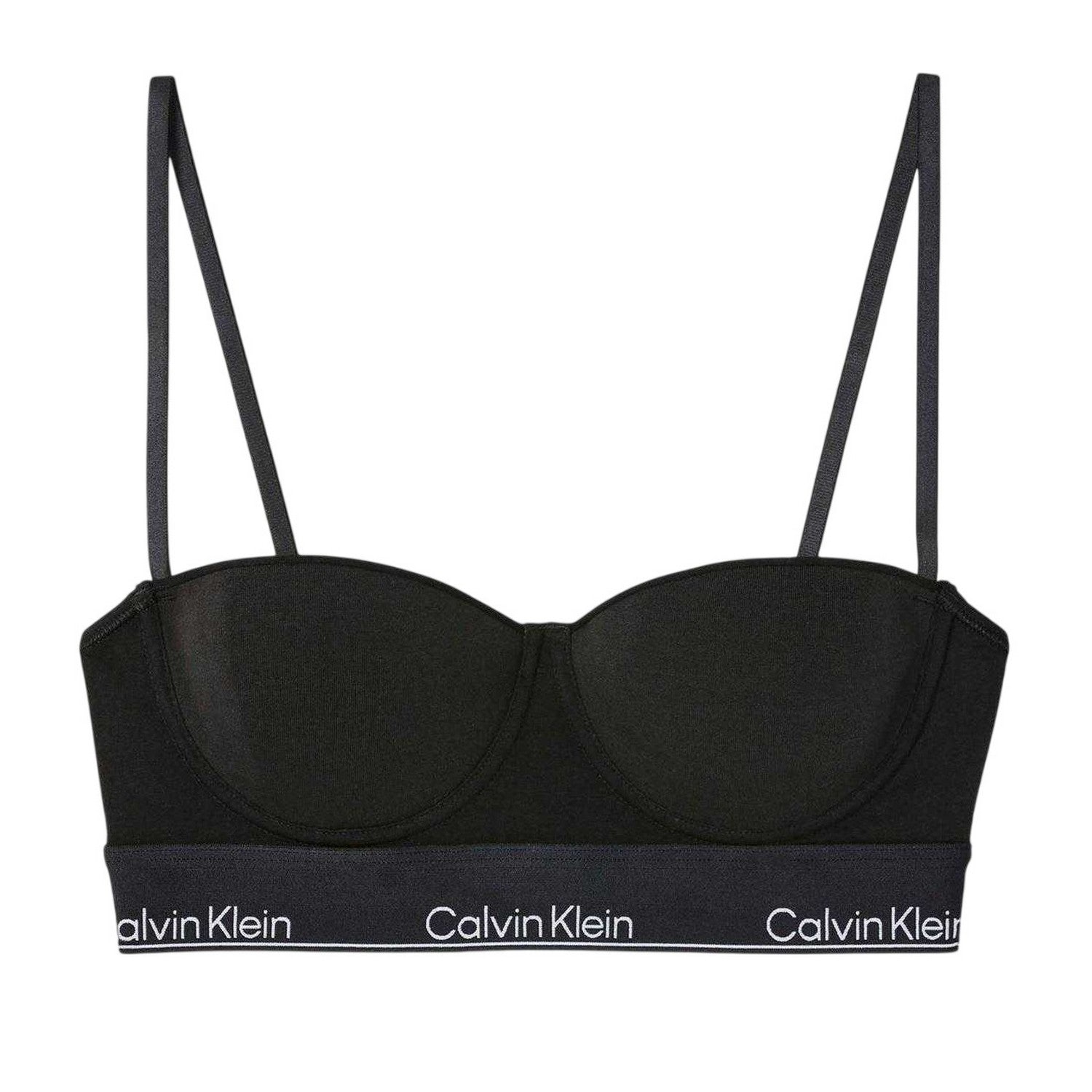 Black - Front - Calvin Klein Womens-Ladies Icon Lined Balconette Bra