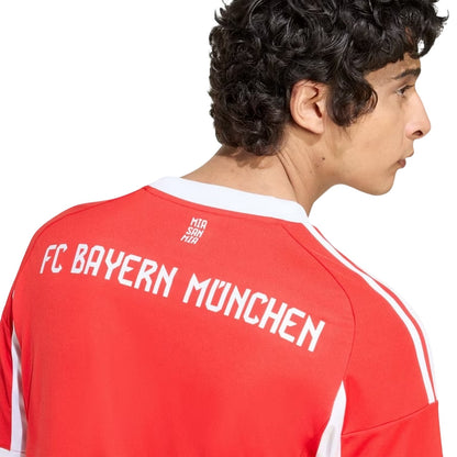 Red - Lifestyle - Adidas Unisex Adult 2025-2026 FC Bayern Munich Football Shirt