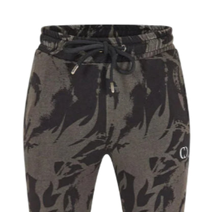 Black - Side - Criminal Damage Mens Abstract Joggers
