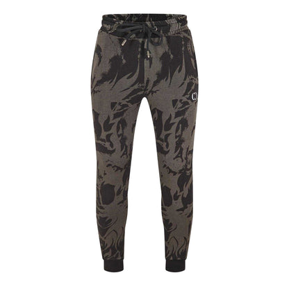 Black - Front - Criminal Damage Mens Abstract Joggers