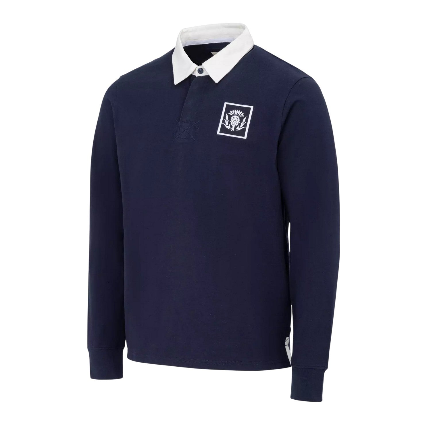 Royal Blue - Side - KooGa Mens Scotland Long-Sleeved Rugby Shirt