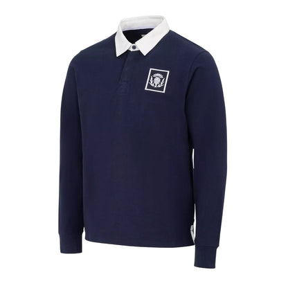 Royal Blue - Side - KooGa Mens Scotland Long-Sleeved Rugby Shirt