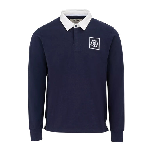 Royal Blue - Front - KooGa Mens Scotland Long-Sleeved Rugby Shirt