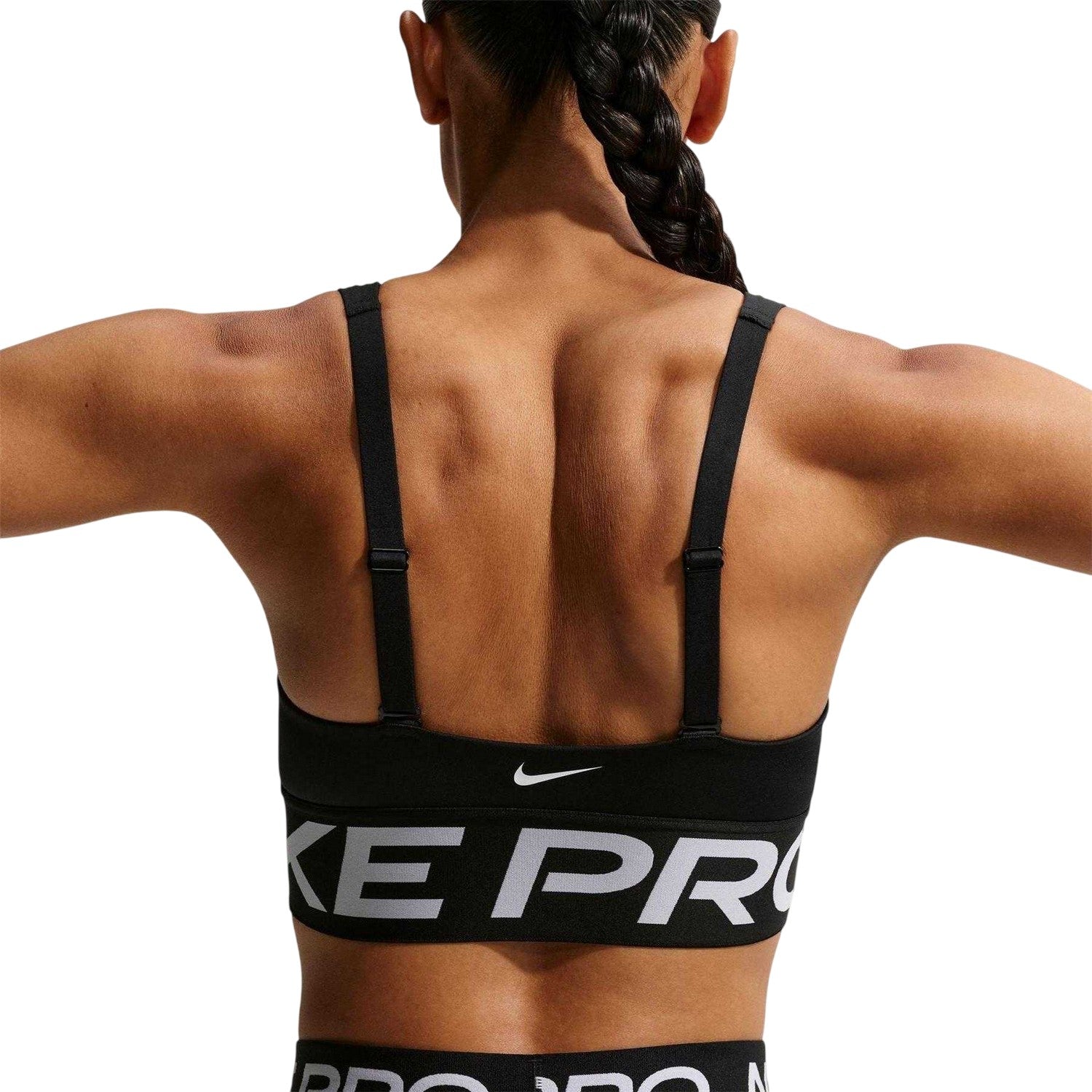 Black-White - Back - Nike Womens-Ladies Indy Plunge Sports Bra