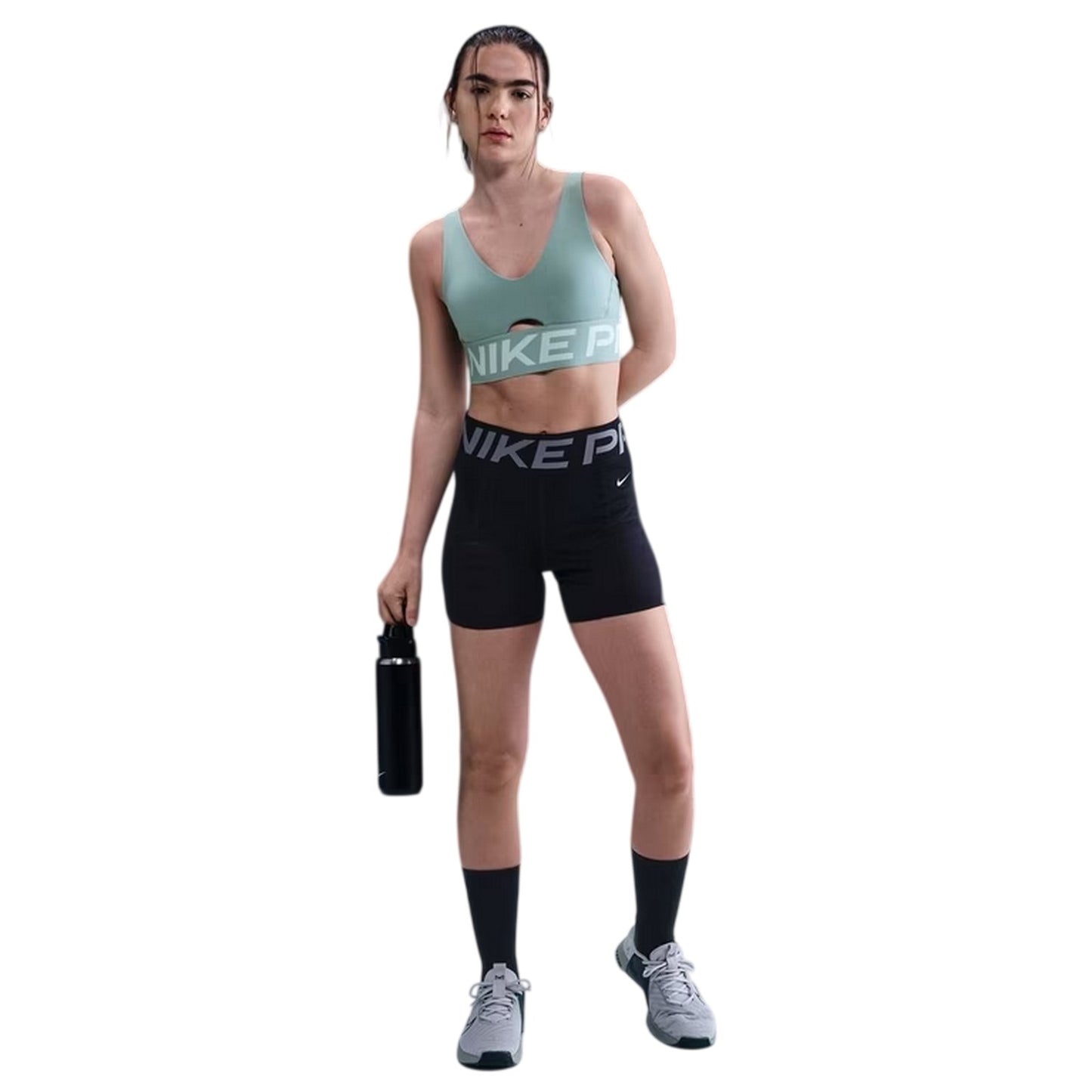 Cannon-White - Lifestyle - Nike Womens-Ladies Indy Plunge Sports Bra