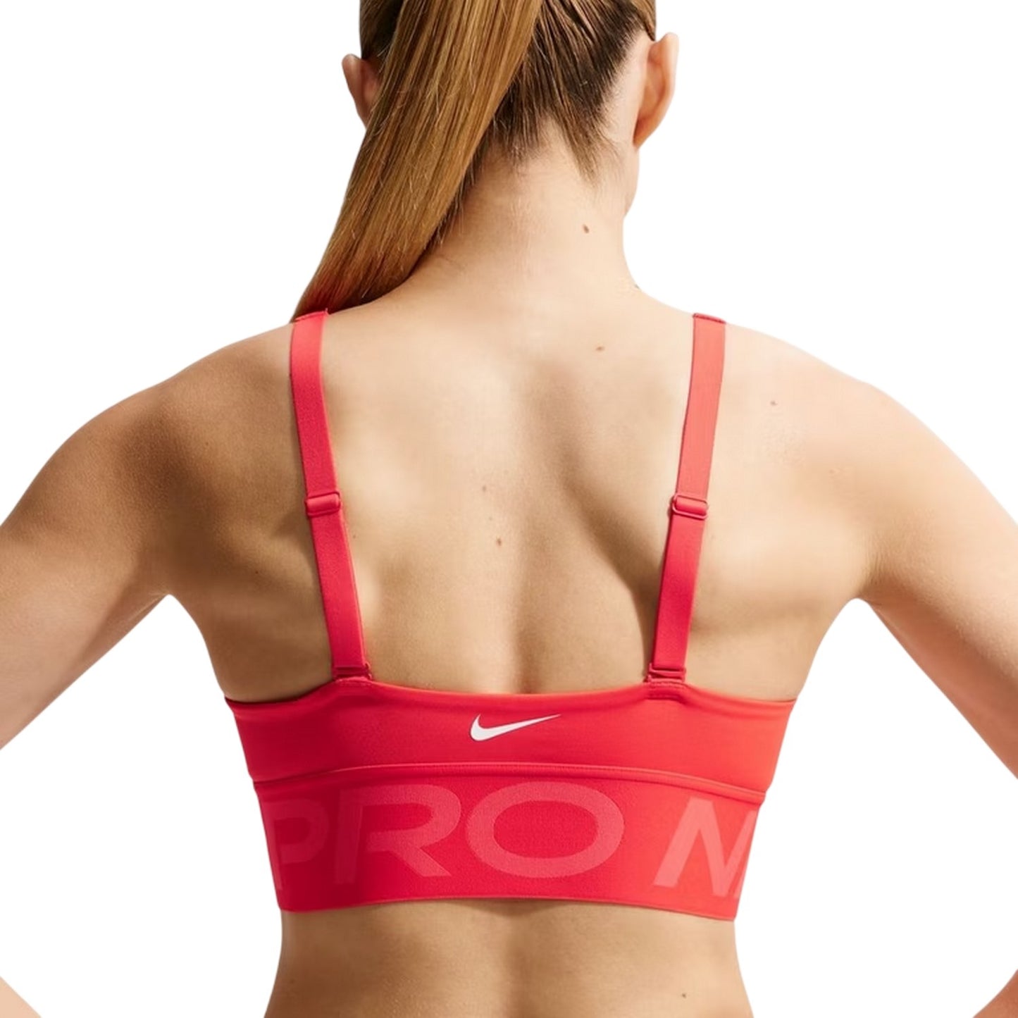 Crimson-Red-White - Back - Nike Womens-Ladies Indy Plunge Sports Bra