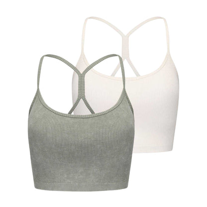 Green - Front - Slazenger Womens-Ladies Snug Fit Bralette (Pack of 2)