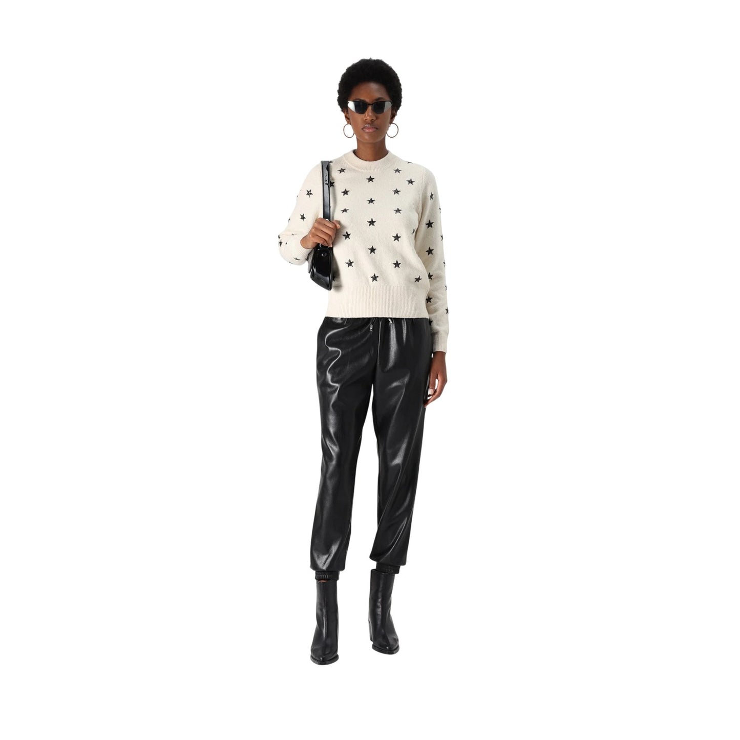 Black - Lifestyle - Boss Womens-Ladies Solid Relaxed Fit Joggers