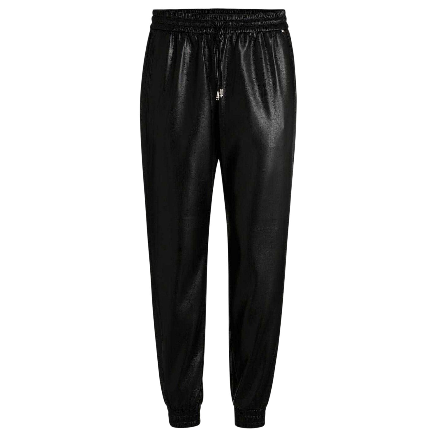 Black - Front - Boss Womens-Ladies Solid Relaxed Fit Joggers