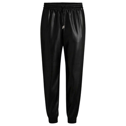 Black - Front - Boss Womens-Ladies Solid Relaxed Fit Joggers