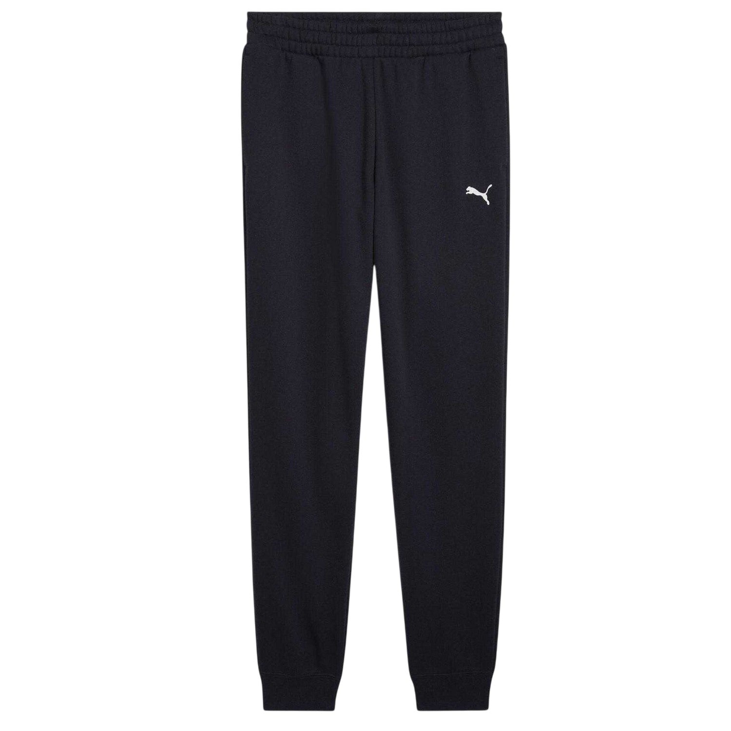 Navy - Front - Puma Mens Logo Cuffed Joggers