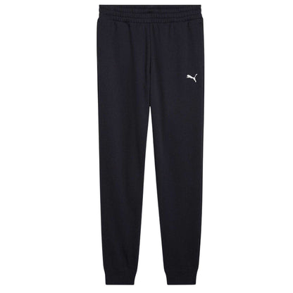 Navy - Front - Puma Mens Logo Cuffed Joggers