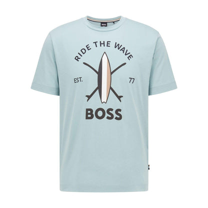Turquoise - Front - Boss Mens Tylan T-Shirt