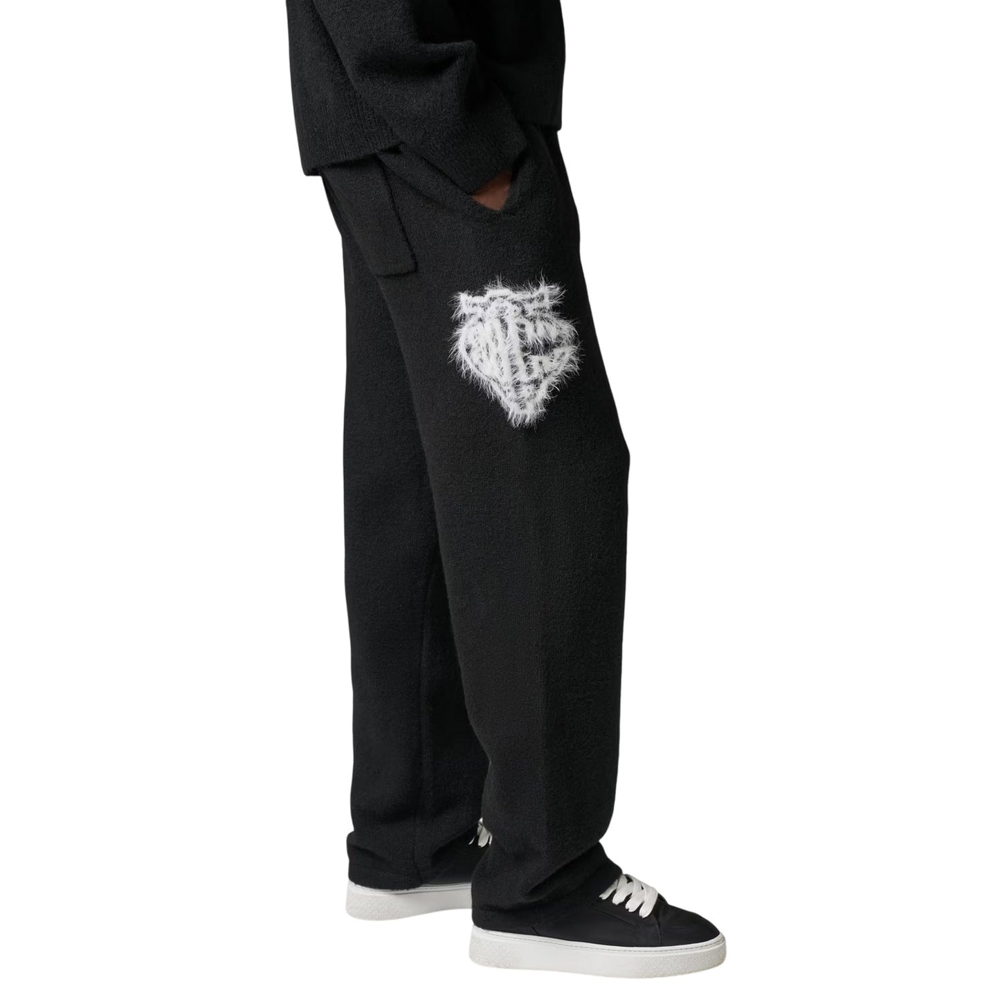 Black - Lifestyle - Couture Mens Fluffy Casual Joggers